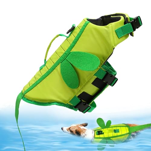 AUTOECHO Hunde-Schwimmweste, atmungsaktiver Schwimmmantel, Ripstop-Hundeschwimmwesten, verstellbare Sicherheits-Schwimmweste für Pool, Strand oder Bootfahren, Schnellverschluss von AUTOECHO