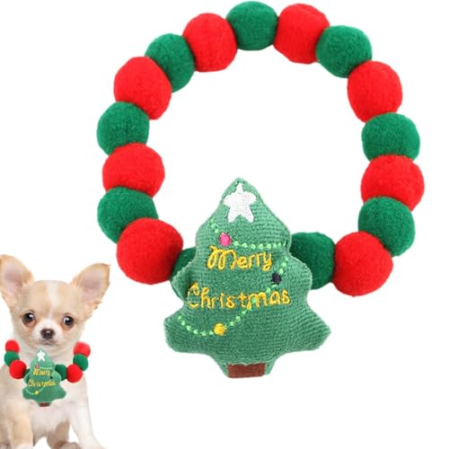 AUTOECHO Hunde-Weihnachtshalsband,Weihnachts-Hundehalsband,Buntes süßes Haustierhalsband - Weihnachts-Haustierbedarf für Hunde und Katzen jeder Größe zum Fotografieren und für den täglichen von AUTOECHO