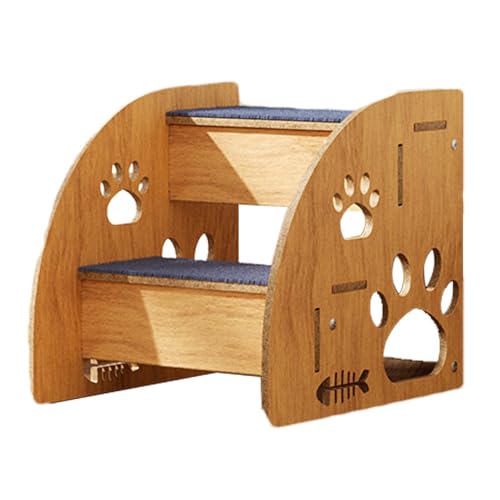 AUTOECHO Hundebetttreppe, Haustiertreppe für Katzen,Hundetreppe Haustiertreppe Hunderampe - Hochbett-Kletterstufen für Hundebetten, rutschfeste Hundetreppe aus für große/mittlere/kleine Hunde und von AUTOECHO