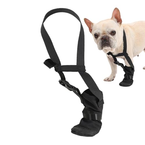 AUTOECHO Hundepfoten-Schuhe, kleine Hundeschuhe | rutschfeste, weiche Hundeschuhe, Pfotenschutz,Pfotenschutz mit verstellbarem Riemen für Hunde, Schuhüberzug mit verstellbarem Riemen für Schnee und von AUTOECHO