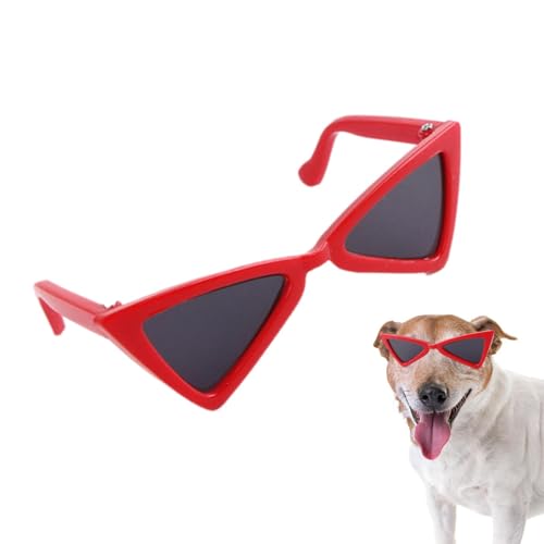 AUTOECHO Hundesonnenbrille,Süße Hundesonnenbrille | Lustige Retro-Haustierbrille - Leichte Cosplay-Brille, modisches Haustierzubehör für Partys, Zeremonien, Festivals von AUTOECHO