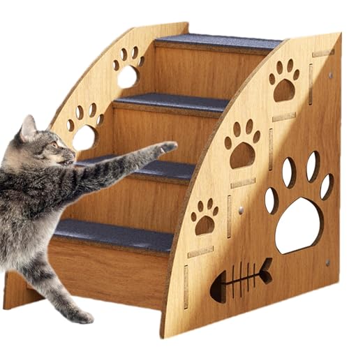 AUTOECHO Hundetreppe fürs Bett,Hundetreppe fürs Bett - Cat Steps Hunderampe für den Innenbereich - Hundebettstufen, Hundetreppen, Haustierstufen zum Hochbettklettern, Katzentreppen aus, von AUTOECHO