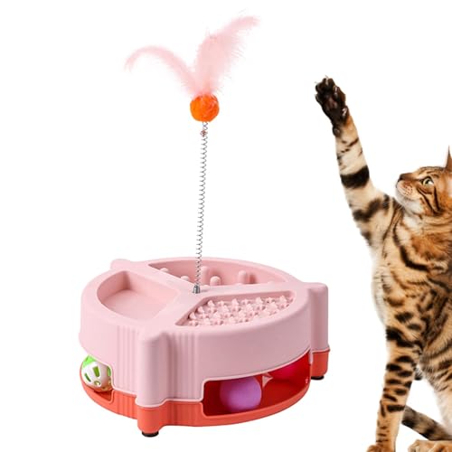 AUTOECHO Interaktiver Katzen-Futterspender, langsames Katzen-Futterspielzeug - Slow Food Dispenser Futterautomat für Kätzchen | Interaktives Spielzeug für Hauskatzen, kreativer Slow-Food-Spender für von AUTOECHO