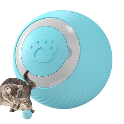 AUTOECHO Katzenspielzeug, automatisch beweglicher Ball, interaktiver Katzenball | Leuchtendes, über USB wiederaufladbares, interaktives Spielzeug für Katzen - Intelligentes rollendes von AUTOECHO