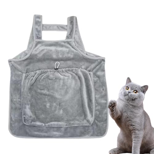 AUTOECHO Katzentrageschürze, Haustiertrageschürze mit Löchern,Freisprech-Katzentragetasche Katzentragetasche - Wiederverwendbare waschbare Haustiertrage Schlafsack Sling Kitten Carrier Bag für Katzen von AUTOECHO