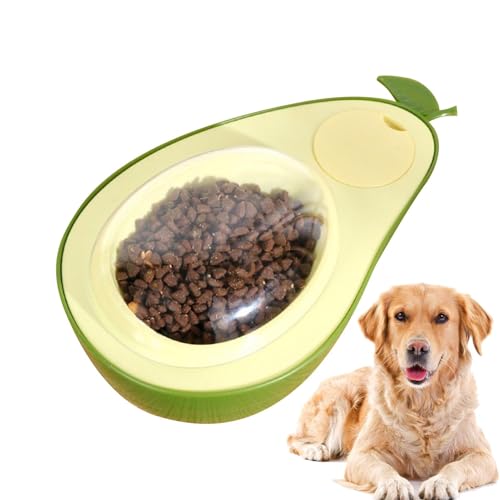 AUTOECHO Kitten Food Bowl, Kätzchen -Fütterungsschale | Avocado Form Doppelhundwasserschale 690 ml | Anti-Choking-Katzen-Lebensmittel-Utensilien, Großkaliber-Haustiervorräte für Innenkatzen von AUTOECHO