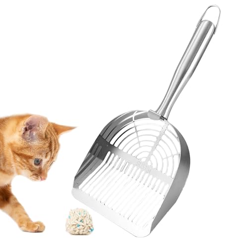 AUTOECHO Müllschugel, Metallstreu Scoop - -Kotschleuderkatze Katze | Ergonomischer Griff, Hohlkätzchen -Sand -Sifter, Haustier liefert, spart klarer Müll von AUTOECHO