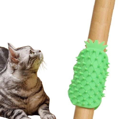 AUTOECHO Selbstpflegender Katzenkratzer, Katzenselbstpfleger für Hauskatzen | Selbstpflegende Massagekämme im Ananas-Design | Wangen-Selbstkratzer, Verstellbarer Silikon-Groomer, Massagekämme, Corner von AUTOECHO