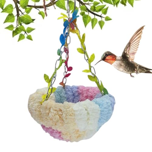 AUTOECHO Sichtweite, Sichtwände Nest | Conure Swing Bett,Winter warmes Vogel Nest House Hängematte Finch Käfig Plüsch für Macaw Shoteet Cockatiels Cockatoo Lovebird von AUTOECHO