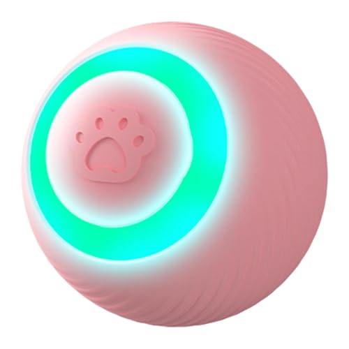 AUTOECHO Smart Ball Katzenspielzeug,Automatischer Katzenball - Bunte, wiederaufladbare USB-, beweglicher Ball, Katzenspielzeug | Intelligentes rollendes Silikon-Kätzchenspielzeug, automatische von AUTOECHO