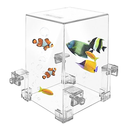 AUTOECHO Turm-Aquarium - Umgedrehtes Aquarium aus Acryl-Vakuumaquarium,Automatisches Wassernachfüllen-Unterdruck-Aquarium zur Vergrößerung der Fischaktivitätsfläche von AUTOECHO