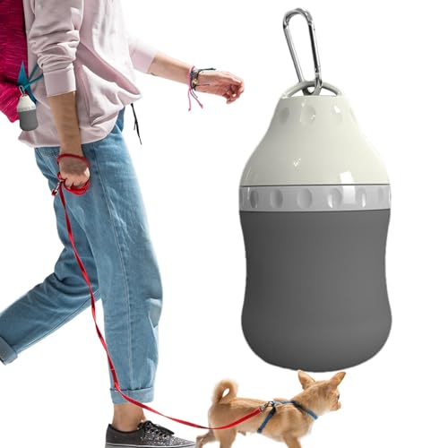 AUTOECHO Wasserflasche für Hunde, Reisewasserflasche für Hunde - Katzen-Reisebecher mit Karabiner - 400 ml gut versiegelnder Wasserspender für Haustiere, Reisezubehör für Hunde zum Trinken, Essen, von AUTOECHO