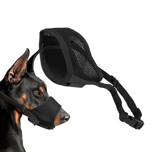 AUTOECHO Weicher Hundemaulkorb, Mesh-Maulkorb für Hunde, Atmungsaktiver Maulkorb aus weichem Nylon für kleine, mittelgroße und große Hunde, Weiche Mesh-Nylon-Maulkorb, verstellbare von AUTOECHO