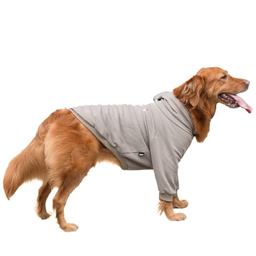 AUZ Hunde-Kapuzenpullover für große Hunde, Grau, Größe XXL von AUZ