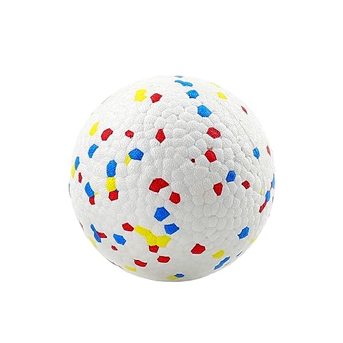 AUklOPVZZ 2X Heimtierbedarf Leicht zu reinigender Hundeball für Hundebesitzer Haustierzubehör PU Hundeballspielzeug Hundespielzeugball für Hunde Hundespielzeug, farbig, S 6.5 cm von AUklOPVZZ