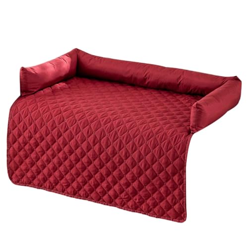 AUklOPVZZ Bleiben Sie edel mit dem Haustier Sofaschutz, der auf Stil und Funktion ausgelegt ist. Hunde Haustierbett Deckenmatte, Polyester Sofa Hundematratze, Rot von AUklOPVZZ