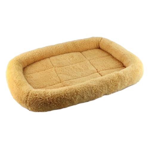 AUklOPVZZ Leicht zu reinigender Schlafbereich für Haustiere, frisches und ordentliches Hundebett, Stoff, Haustierbett, Katzenbett, bequem und weich, bräunen, 38 * 28 cm, S von AUklOPVZZ