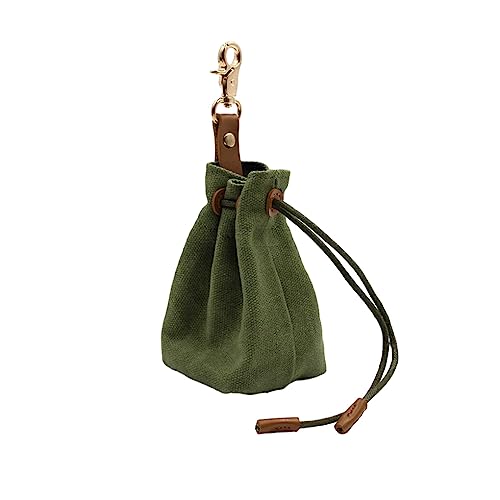 AUklOPVZZ Leichte Hunde Leckerli Tasche, durchdacht für Haustierbesitzer, Stoff Hunde Leckerli Tasche, Leckerli Training, leicht zu reinigen, langlebig, Olive, 1 von AUklOPVZZ