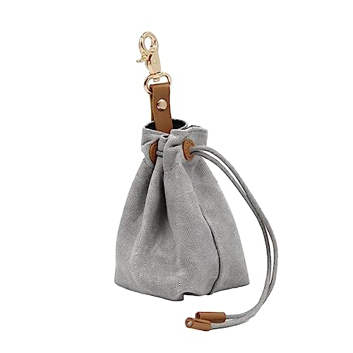 AUklOPVZZ Leichte Hunde Leckerli Tasche, durchdacht für Haustierbesitzer, Stoff Hunde Leckerli Tasche, Leckerli Training, leicht zu reinigen, langlebig, grau, 1 von AUklOPVZZ