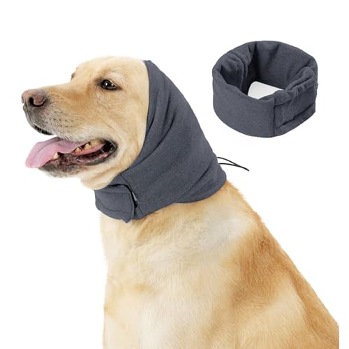 AUklOPVZZ Ohrenschutz für Hunde, kälteverstellbar und sicherer Sitz für alle Rassen, Ohrenschützer für Hunde, Lärmschutz, Stoff, Ohrenschutz für Hunde, B, L 45 60cm von AUklOPVZZ