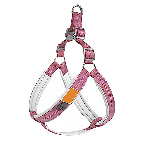 AUklOPVZZ Pet Vest Harness Quick Release Soft Filling Dog Strap No Pull Nylon Good Stitching Sling Leash Outdoor Training, Rosa, M von AUklOPVZZ