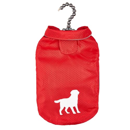 AUklOPVZZ Regenmantel für Hunde und Katzen, breite Anwendung, verschleißfest und langlebig, reflektierende, wasserdichte Hundejacke, Hunde Regenmantel aus Polyester von AUklOPVZZ