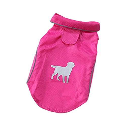 AUklOPVZZ Stilvoller Hunde Regenmantel für Welpen, trocken und modisch bei jedem Wetter. Polyester Hunde Regenmäntel, Hundekleidung, Hundekleidung, Hundemantel, Rosa, L von AUklOPVZZ