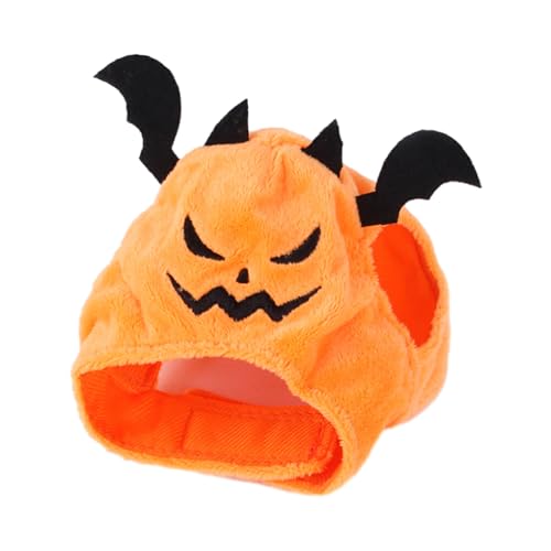 AUklOPVZZ Süßes Katzen Halloween Teufelskostüm, geeignet für kleine und mittlere Haustiere, Haustier Kopfschmuck für Halloween, Polyester, orange von AUklOPVZZ