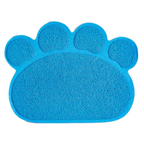 AUklOPVZZ Verabschieden Sie Sich von der Katzentoilette. Kratzfeste, reißfeste und verschleißfeste Katzenstreu Auffangmatte aus PVC, Blau von AUklOPVZZ