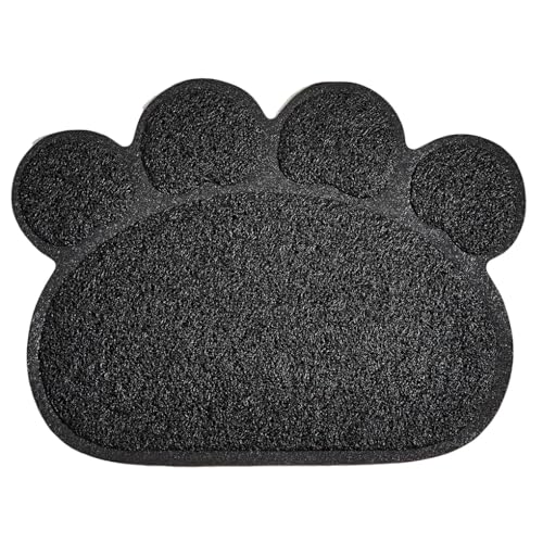 AUklOPVZZ Verabschieden Sie Sich von der Katzentoilette. Kratzfeste, reißfeste und verschleißfeste Katzenstreu Auffangmatte aus PVC, Schwarz von AUklOPVZZ