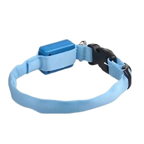 AUklOPVZZ Verstellbare Schnallen, Hundehalsband, geeignet für alle Rassen, bequemer, Hundegepäckgurt, Nylon, Nylon Hundehalsband, blau (Batterie) von AUklOPVZZ