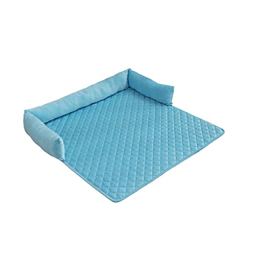 AUklOPVZZ Winter Haustier Plüsch Matte Schlafzimmer Sofa Couch Boden Pad Große Tier Schlafen Warme Bett Abnehmbare Waschbar Haustiere Liefert, Blau, 75x120cm von AUklOPVZZ