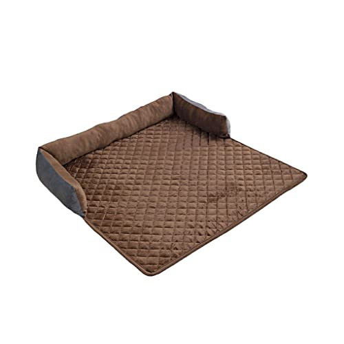 AUklOPVZZ Winter Haustier Plüsch Matte Schlafzimmer Sofa Couch Boden Pad Große Tier Schlafen Warme Bett Abnehmbare Waschbar Haustiere Liefert, Grauer Kaffee, 75x120cm von AUklOPVZZ