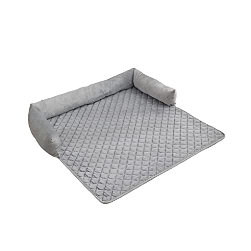 AUklOPVZZ Winter Haustier Plüsch Matte Schlafzimmer Sofa Couch Boden Pad Große Tier Schlafen Warme Bett Abnehmbare Waschbar Haustiere Liefert, Hellgrau, 75x120cm von AUklOPVZZ