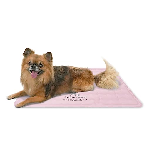 AVANTPET Cool Gel Reversible Bequeme Haustier-Kühlmatte für Katzen und Hunde, druckaktiviert, ungiftiges Gel, leicht zu reinigen, wasserdicht (klein, Rosa) von AVANTPET