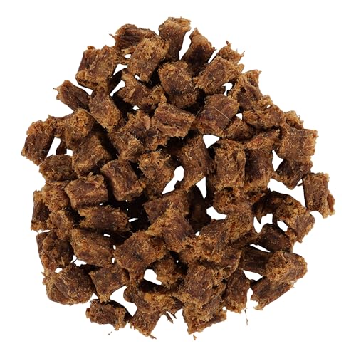 Hundesnacks, Natürliches Trockenfleisch Snacks, Hirschfleischwürfel. 80g. von AVANZONA