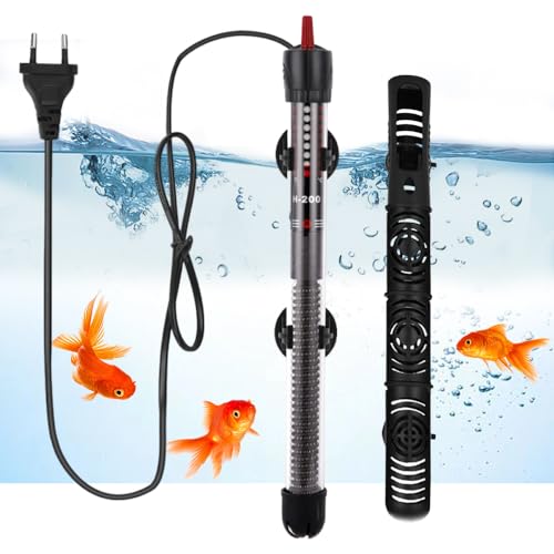 AVCXEC Aquarium Heizung, 300W 375L Aquarium Thermostat, Heizstab Aquarium Einstellbar, Heizer mit Saugnäpfen, Regelheizer, Aquarium Heater, Einstellbare Temperatur Aquariumheizung für Fischtanks von AVCXEC