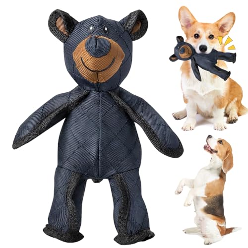 AVCXEC Hundespielzeug Unzerstörbar, 30cm Unbreakable Plüsch Squeaky Bear Dog Toy Unzerstörbares Hundespielzeug Quietschend für Aggressive Kauer Bären Hundespielzeug Unkaputtbar für Hunde von AVCXEC