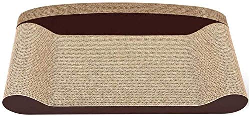 Sofa Cat Scratcher Karton, Cat Bed Schleifpfotenspielzeug ， Wellpappe Cat Scratching Board Pad, Cat Scratch Lounge, Cat Wurf Zurück Katzensofa Verschleißfestes Katzenspielzeug-Brown||Medium von AVEEWA