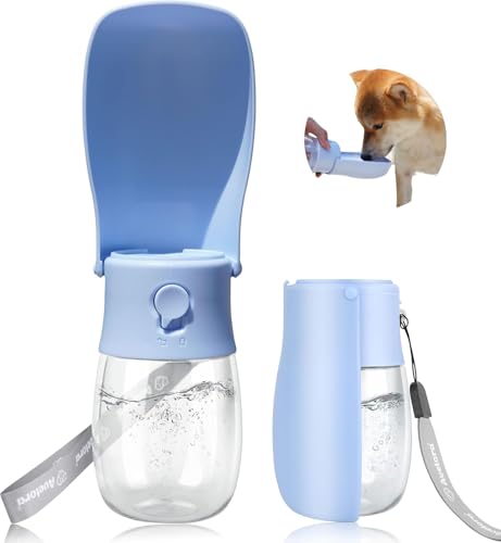 AVELORA Faltbare Hunde-Wasserflasche, tragbarer Wasserspender für Hunde, Katzen, Kaninchen, Welpen und andere Kleintiere zum Spazierengehen, Wandern, Reisen. Spülmaschinenfest, Welpenzubehör, 284 ml von AVELORA