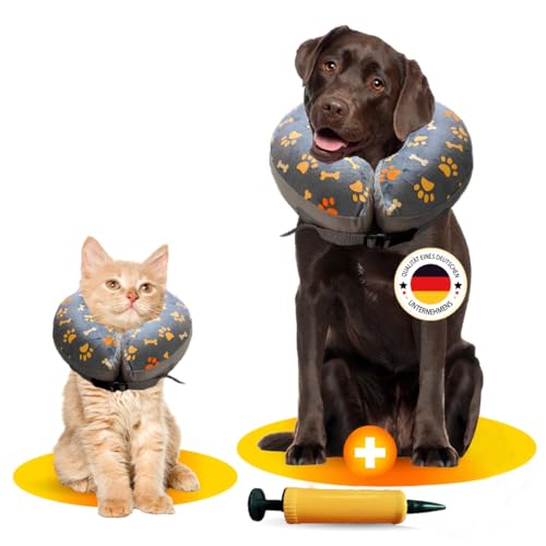 Halskrause Hund & Katze, Hundekragen Leckschutz, Halskragen weich nach OP, Schutzkragen Verschiedene Größen, Kragen für Hunde und Katzen (L) von AVIDA ZEN