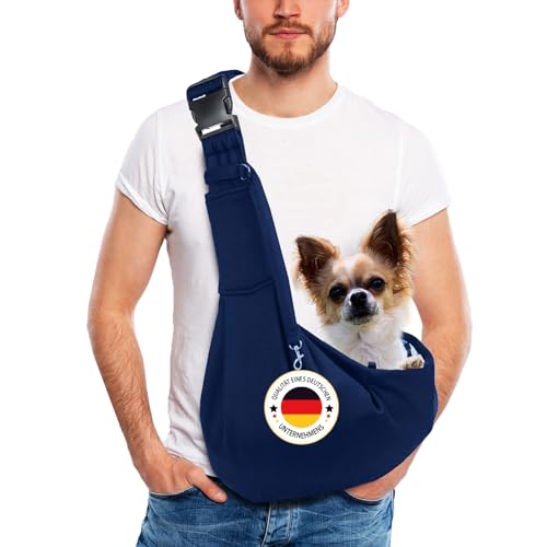 Hundetragetasche bis 10kg, verstellbare Hunde Tragetasche Hund, Hundetasche für kleine Hunde und Katzen, Tasche für unterwegs, Hundetrage Tasche Hund, Dog Carrier, Transporttasche (Blau) von AVIDA ZEN