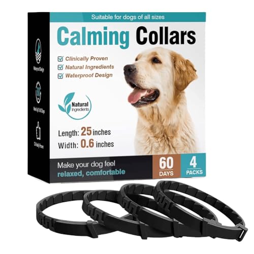 AVZYARDY 3/4er-Pack beruhigendes Halsband zur Stress- und Angstlinderung, beruhigendes, beruhigendes Halsband, verstellbar, natürliche, beruhigende, entspannende Halsbänder for Hunde/Katzen von AVZYARDY