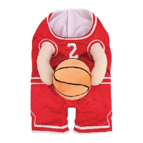 AVZYARDY Hund Basketball Spieler Kostüm mit Ball Haustier Halloween Kostüm Lustiges Dress Up Sport Outfit Halloween Weihnachten Cosplay Kostüm von AVZYARDY