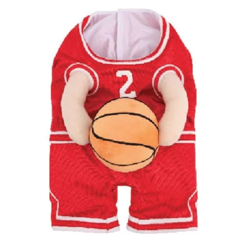 AVZYARDY Hunde-Basketballspieler-Kostüm, Welpen-Sportkostüm mit Ball, lustiges Sport-Outfit, Basketball-Hundekostüm, Heimtierbedarf von AVZYARDY