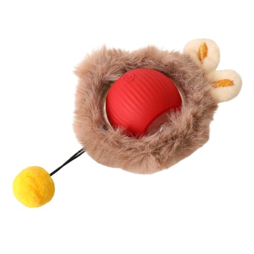 AVZYARDY Interaktiver Katzenspielzeugball, selbstdrehender Ball, automatischer bewegungsaktivierter beweglicher Ball, Anti-Depressions-Haustierspielzeug für Hauskatzen von AVZYARDY