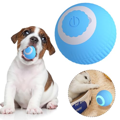 AVZYARDY Interaktives Katzenspielzeug Ball mit LED Licht Katzenball 360° Selbstdrehender Elektrisch Ball Haustierspielzeug USB Wiederaufladbarer Elektrische Katzenbälle for Katzen/Hund von AVZYARDY