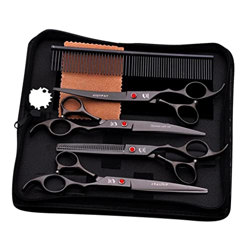 ＡＷＨＡＯ 1 Set 7" Professionelle Hundepflegeschere Haarpflegewerkzeug, Schwarz, 7 Zoll von ＡＷＨＡＯ