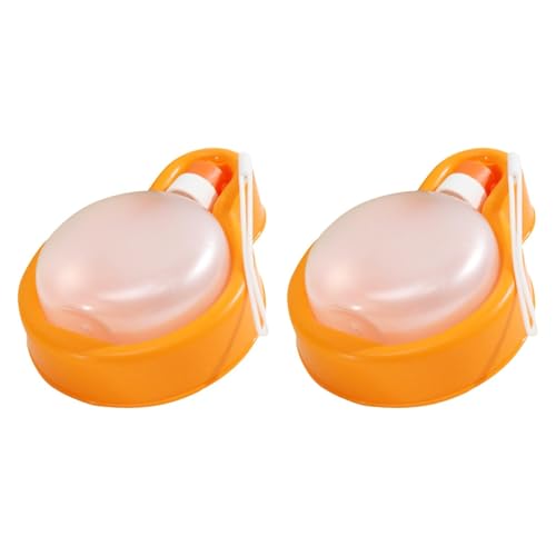 ＡＷＨＡＯ 2 Stück Wasserflasche für Hunde, tragbarer Wasserbecher, 350 ml, Wasserkocher, ballonförmiger Wasserspender für Welpen, Hunde, Kätzchen, Wandern, Orange von ＡＷＨＡＯ