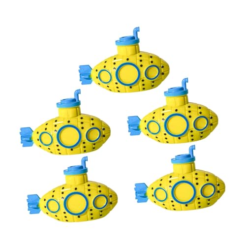 ＡＷＨＡＯ 5 Stück Mini Unterwasserfiguren, Aquarium Dekoration, PVC Aquarium Dekoration, Kinderspielzeug, 5 X 3,3 cm, Gelb von ＡＷＨＡＯ